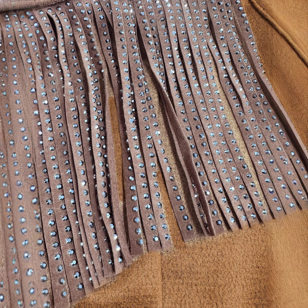 Fringed Denim Vest - Vintage Inspired