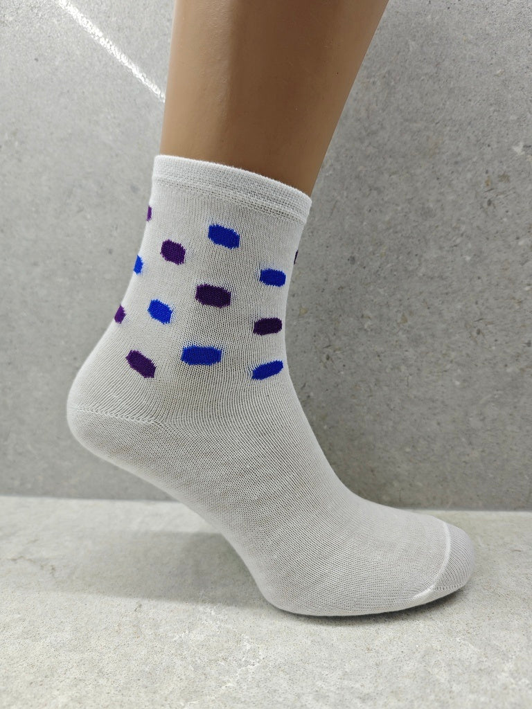Women’s Socks With Bubble Mix Print, Set Of 6, 12 & 24 Pairs