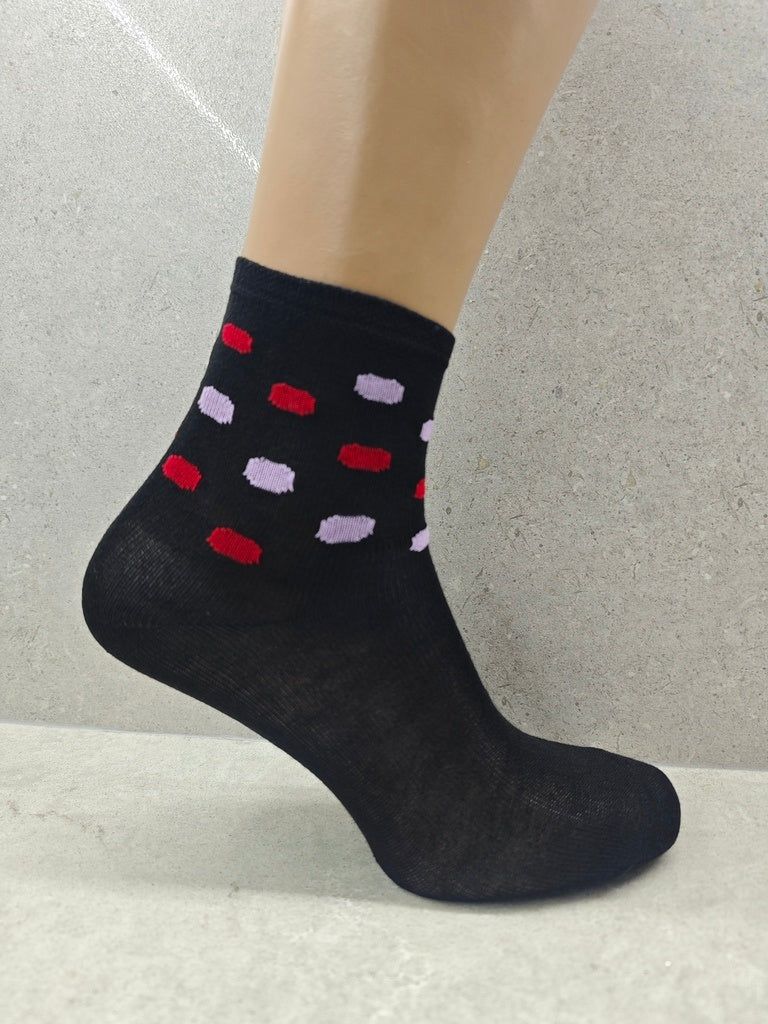 Women’s Socks With Bubble Mix Print, Set Of 6, 12 & 24 Pairs