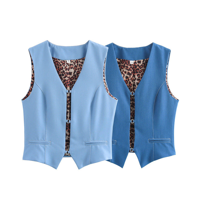 Casual Denim Vest - Layering Essential