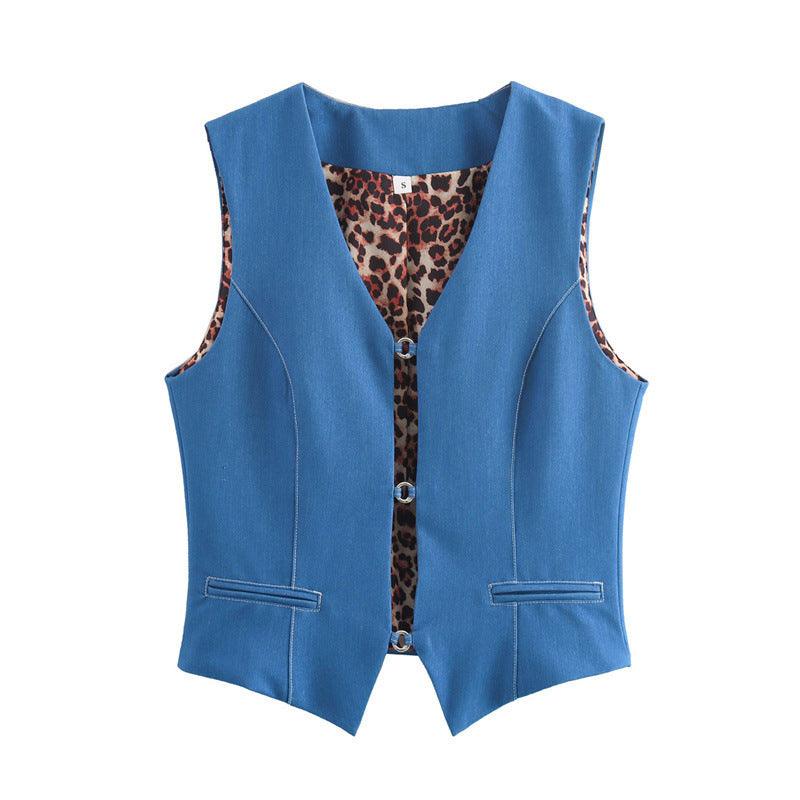 Casual Denim Vest - Layering Essential