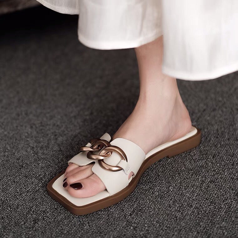 Women's Square Toe Summer Flip-flops