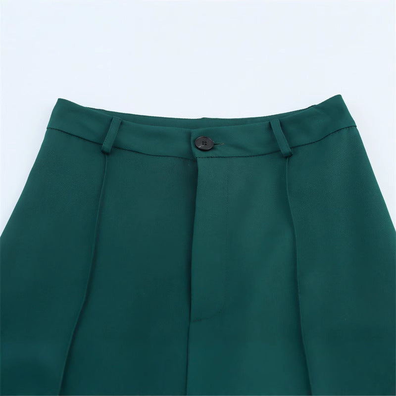 Women’s Straight High Waist Wide-leg Trousers