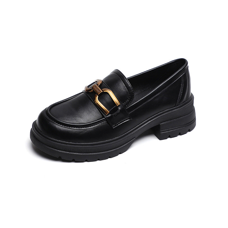 Round Toe Block Heel Pumps with Soft Sole