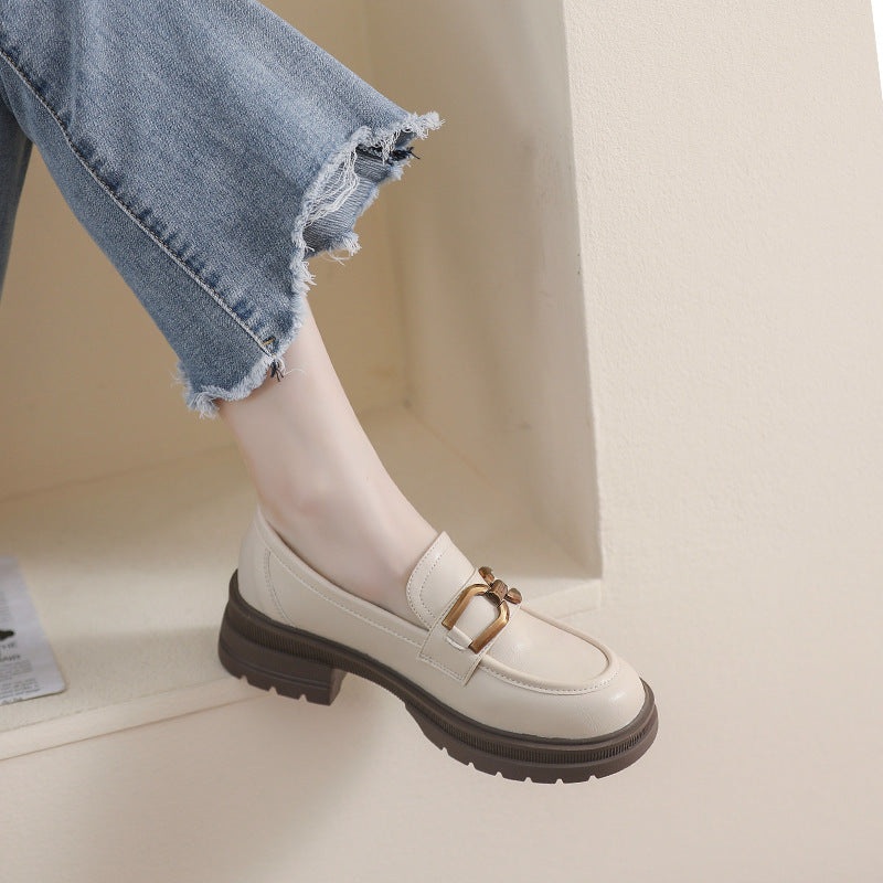 Round Toe Block Heel Pumps with Soft Sole