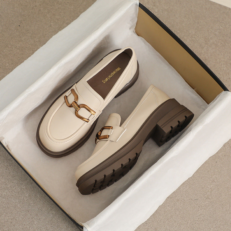 Round Toe Block Heel Pumps with Soft Sole