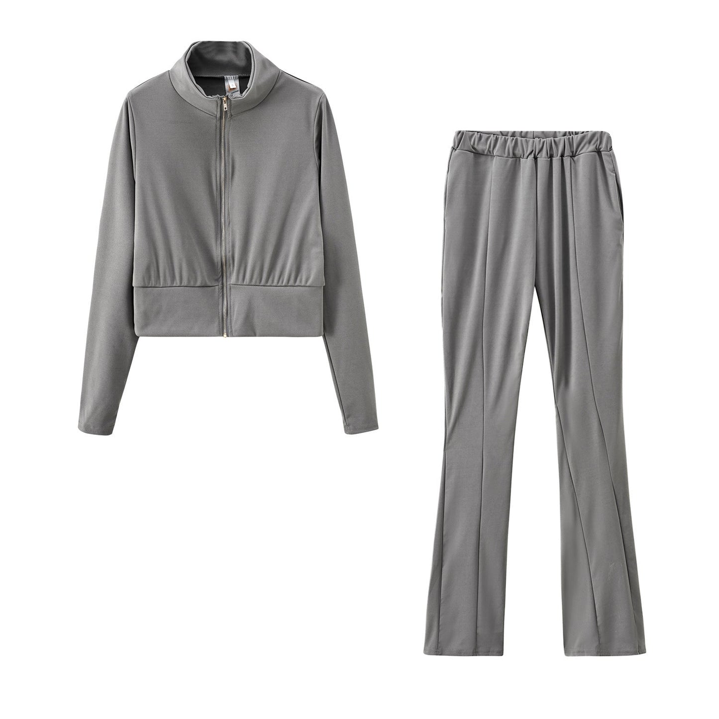 Women’s Two-pieces Solid Colour Sports Suit