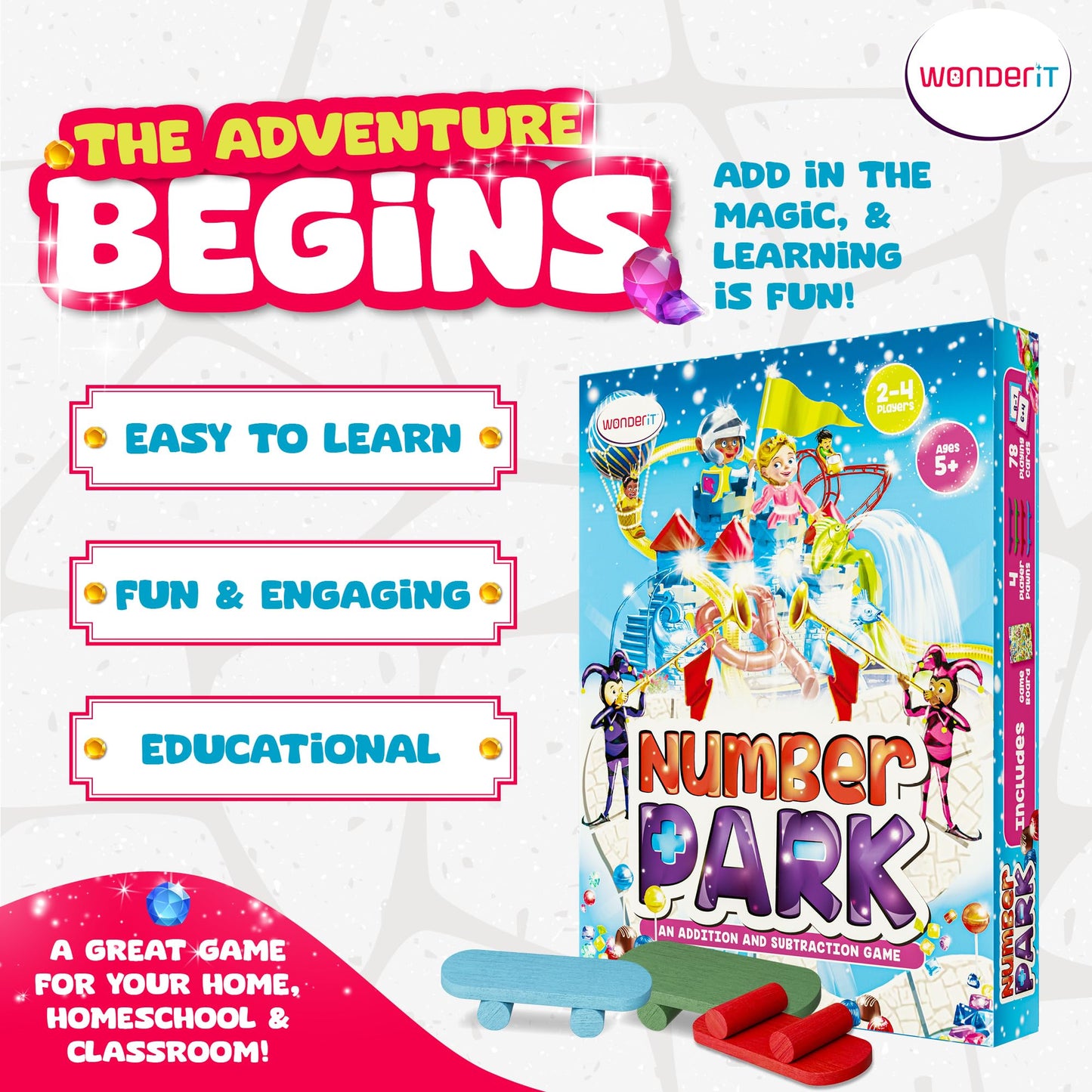Number Park: Fun Addition & Subtraction Math Game for Kids 5-8 | WONDER IT