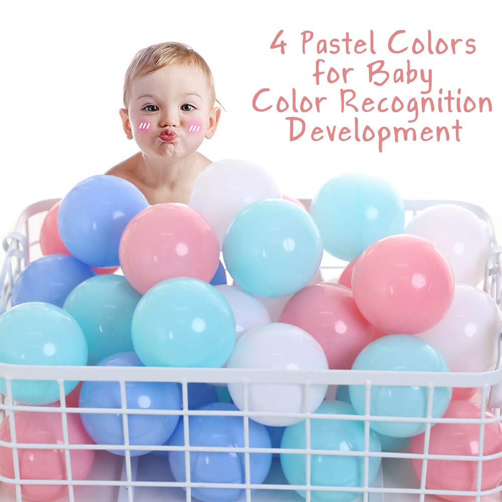 Wonder Space Soft Pit Balls – Pastel Mix, Crush-Proof, BPA-Free, No Smell (Pack of 100)