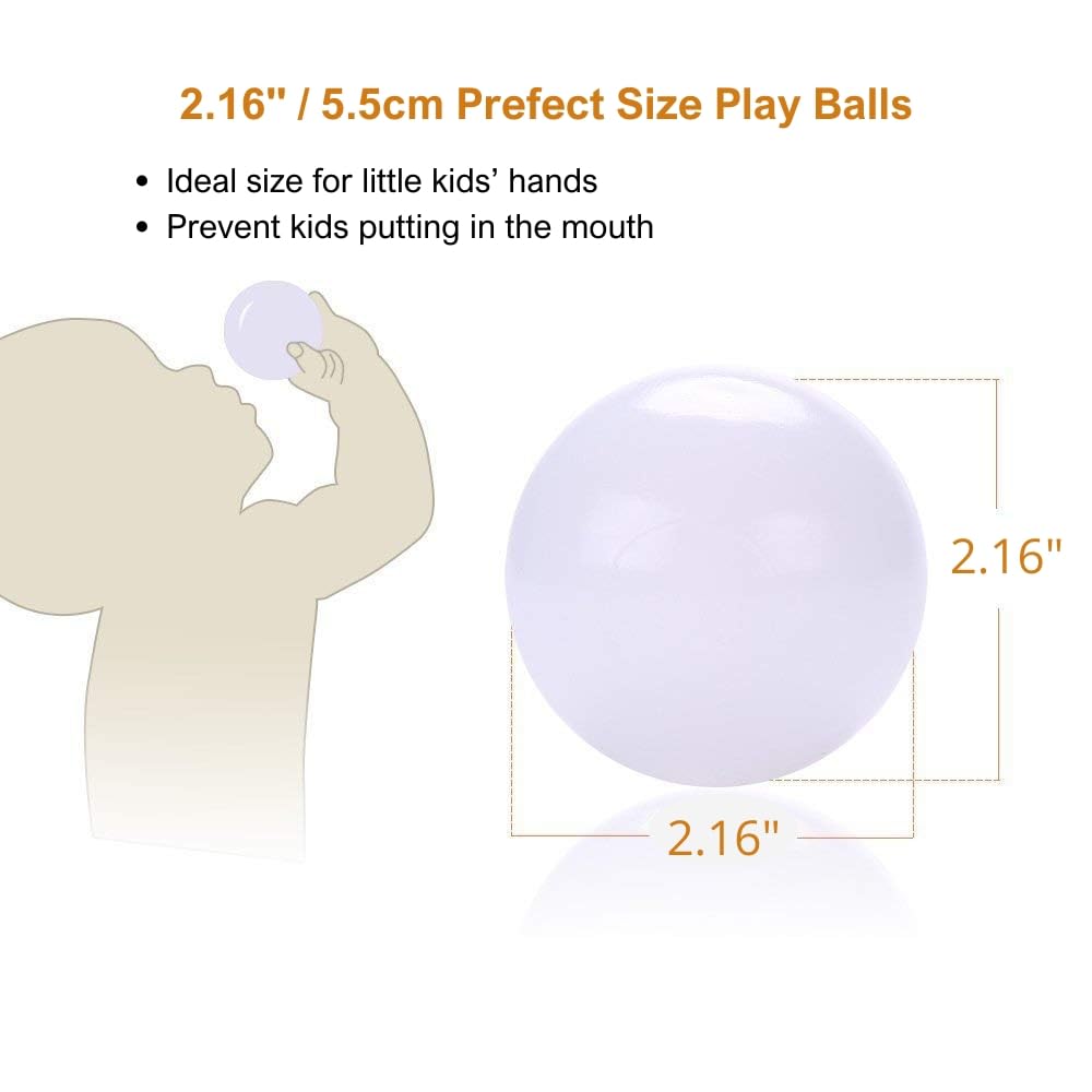 Wonder Space Soft Pit Balls – 100 Mixed Champagne, BPA-Free, Odorless, Crush-Proof Plastic