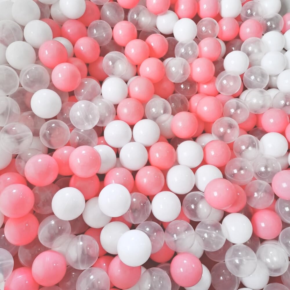 Wonder Space Soft Pit Balls – 100 Mixed Pink, Crush-Proof & BPA-Free