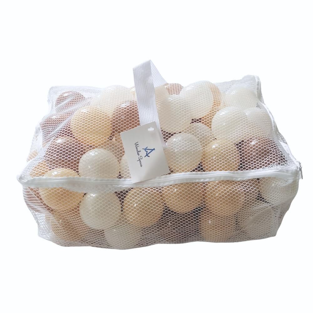 Wonder Space Soft Pit Balls – Chemical-Free Crush-Proof Plastic, BPA Free, 100 Mixed Colors (Coffee)
