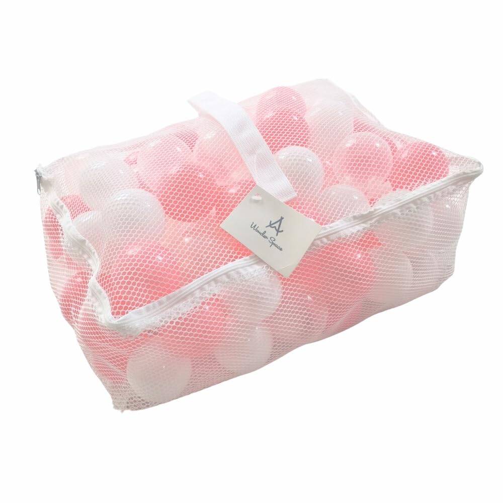 Wonder Space Soft Pit Balls – 100 Mixed Pink, Crush-Proof & BPA-Free