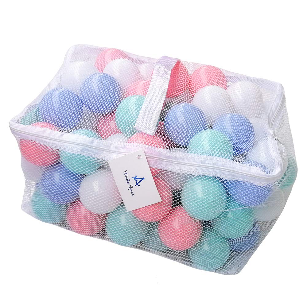 Wonder Space Soft Pit Balls – Pastel Mix, Crush-Proof, BPA-Free, No Smell (Pack of 100)