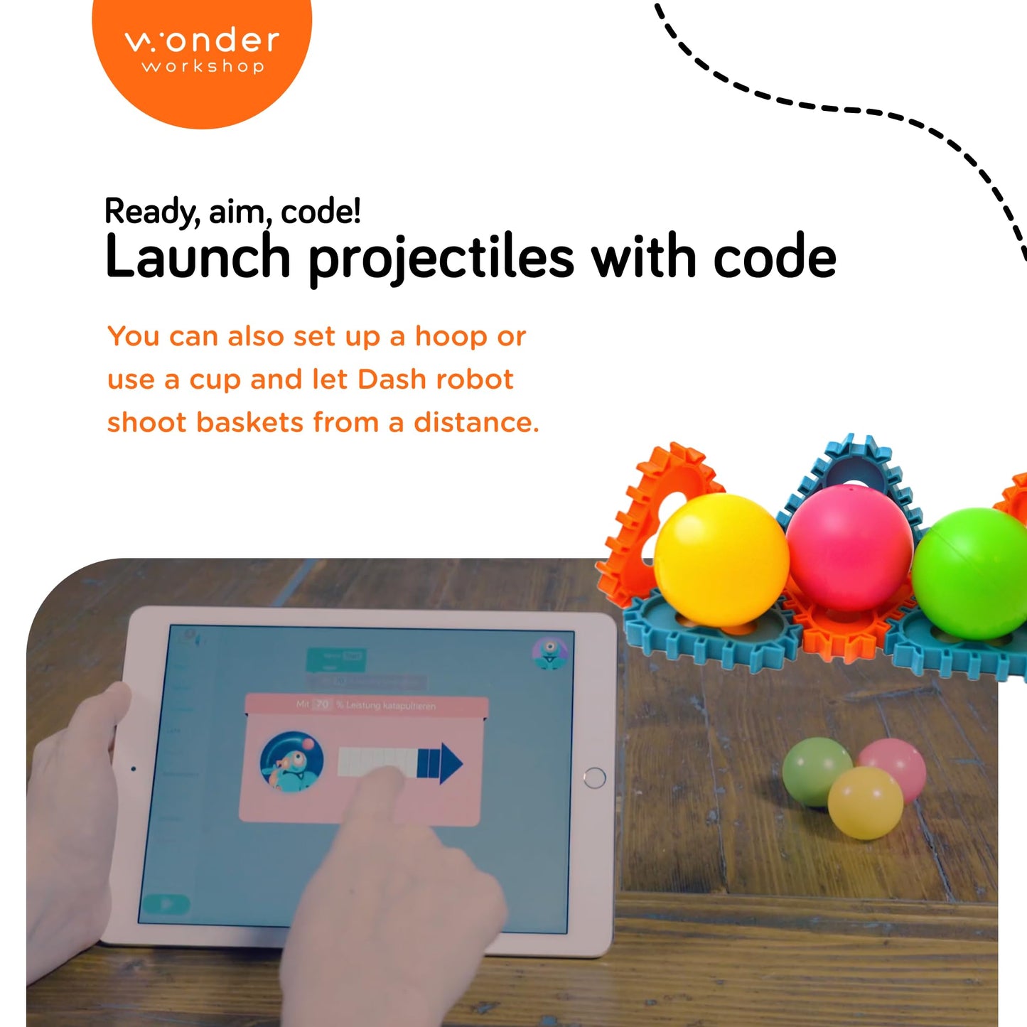 Wonder Workshop Launcher for Dash Robot, Black – Interactive STEM Play