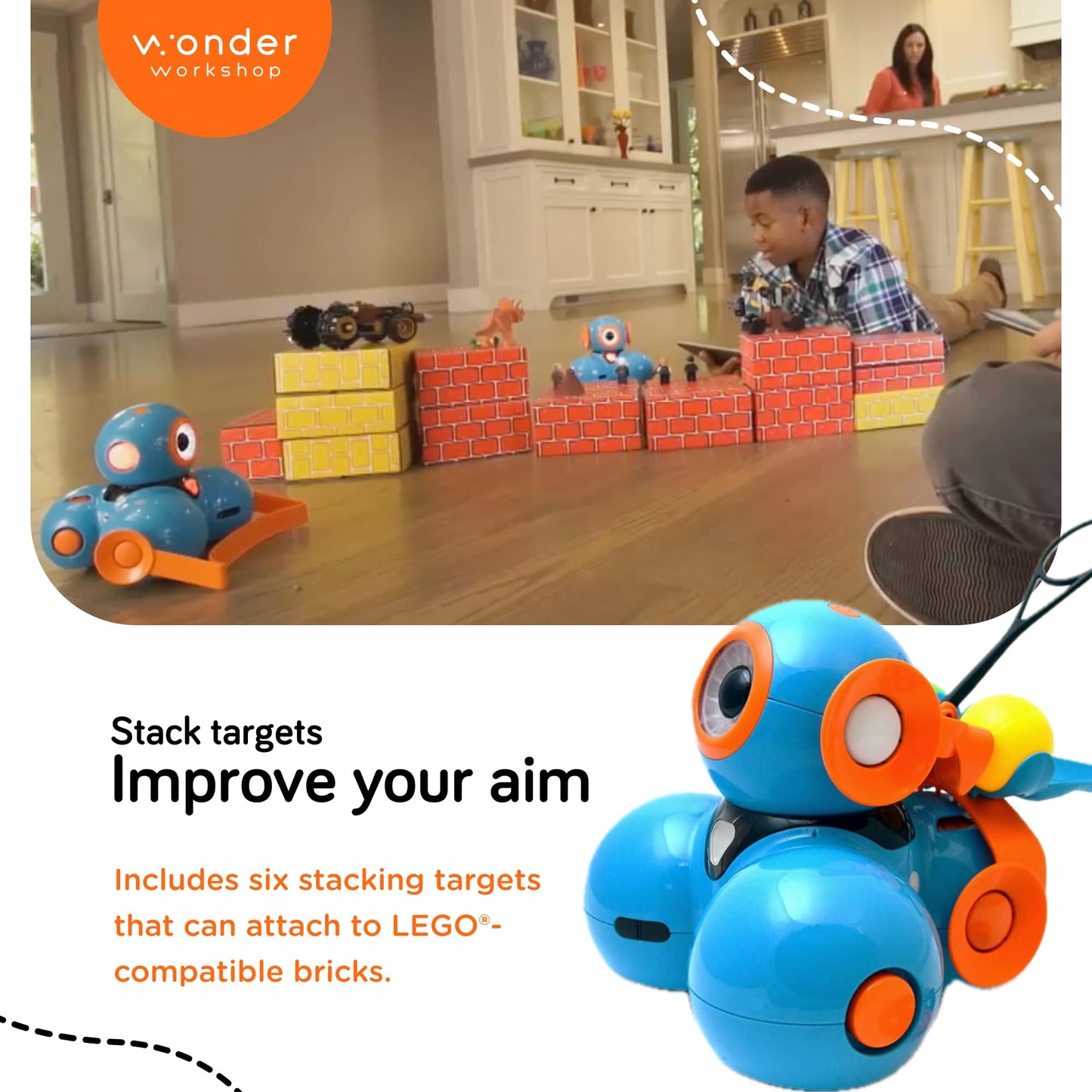 Wonder Workshop Launcher for Dash Robot, Black – Interactive STEM Play