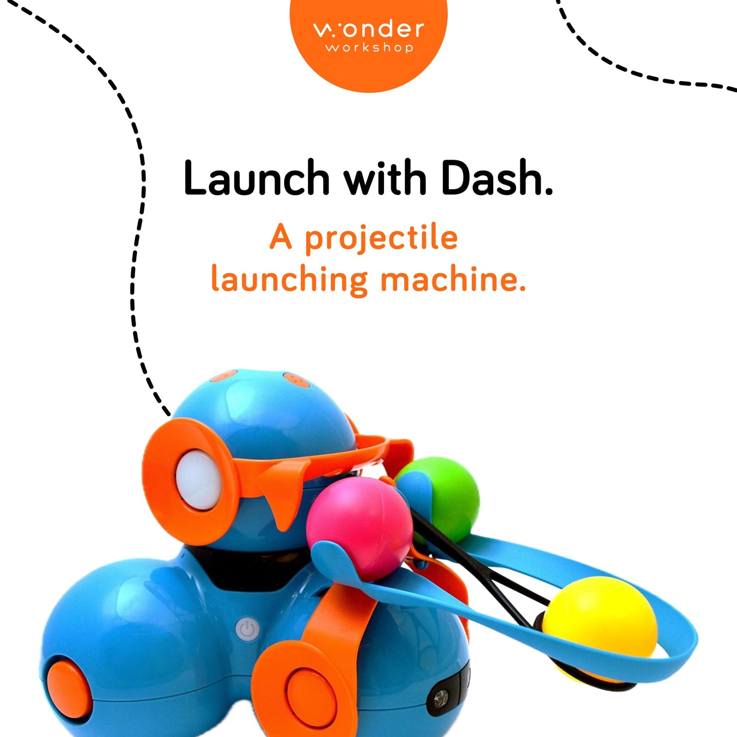 Wonder Workshop Launcher for Dash Robot, Black – Interactive STEM Play