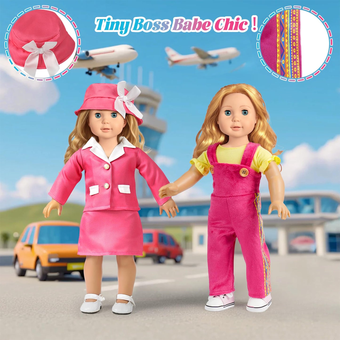 WONDOLL 9-Piece Doll Clothes Set for 18-Inch American Girl–Style Outfits