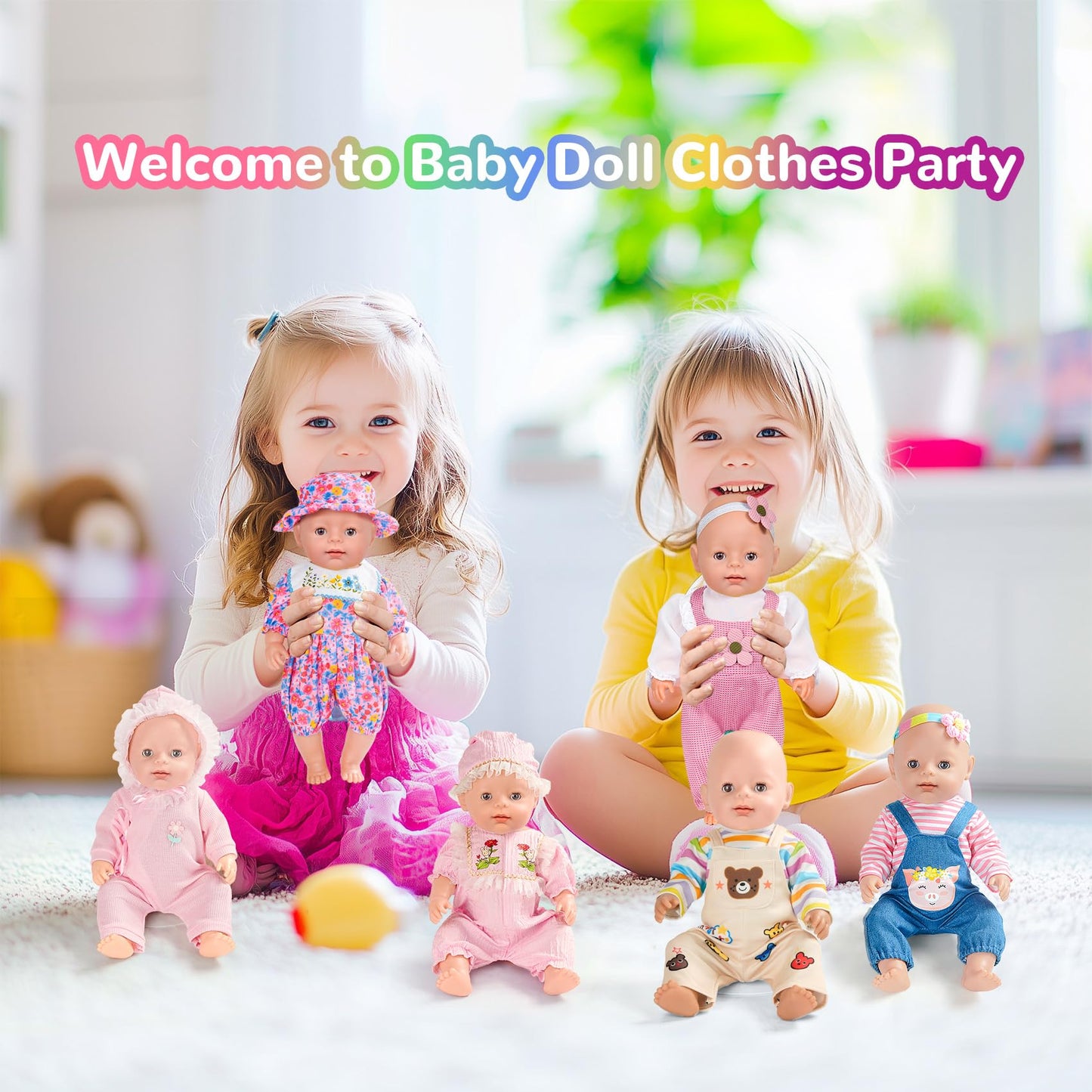 WONDOLL 6 Sets 14-16 Inch Doll Clothes & Accessories | Fits 43cm Newborn & 15 Inch Baby Doll