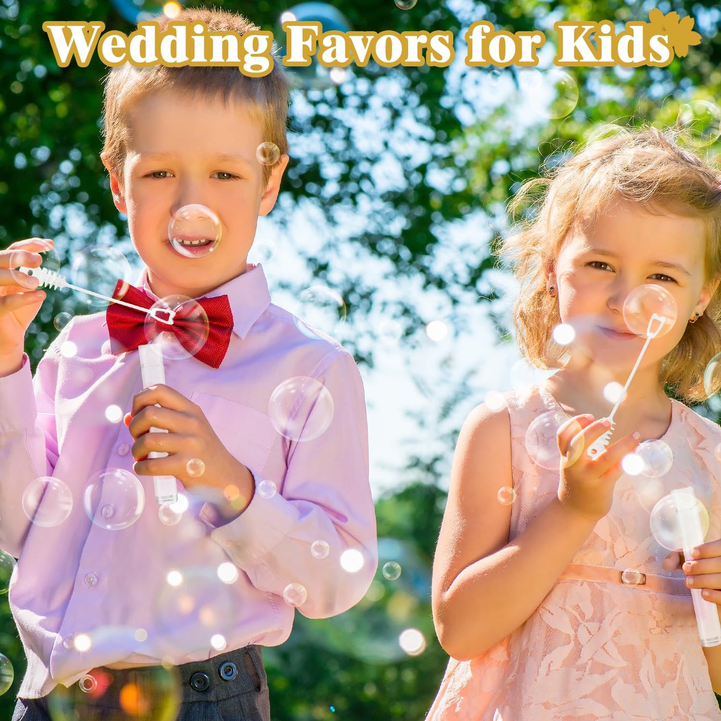 Wondrus 300 Count Mini Wedding Bubbles – Bulk Bubble Wands for Kids & Guests