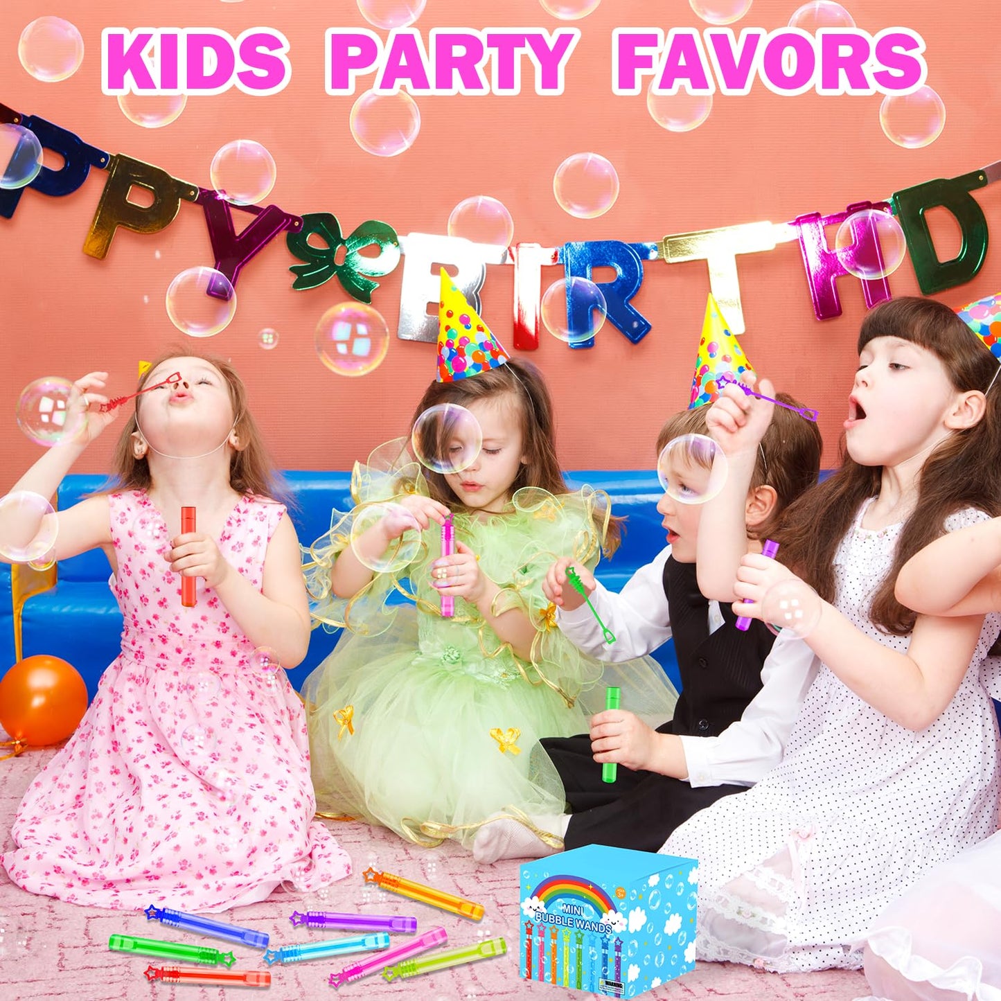 Wondrus Bulk Mini Bubbles – 100-300 Pack Kids Party Favors & Non-Candy Toys
