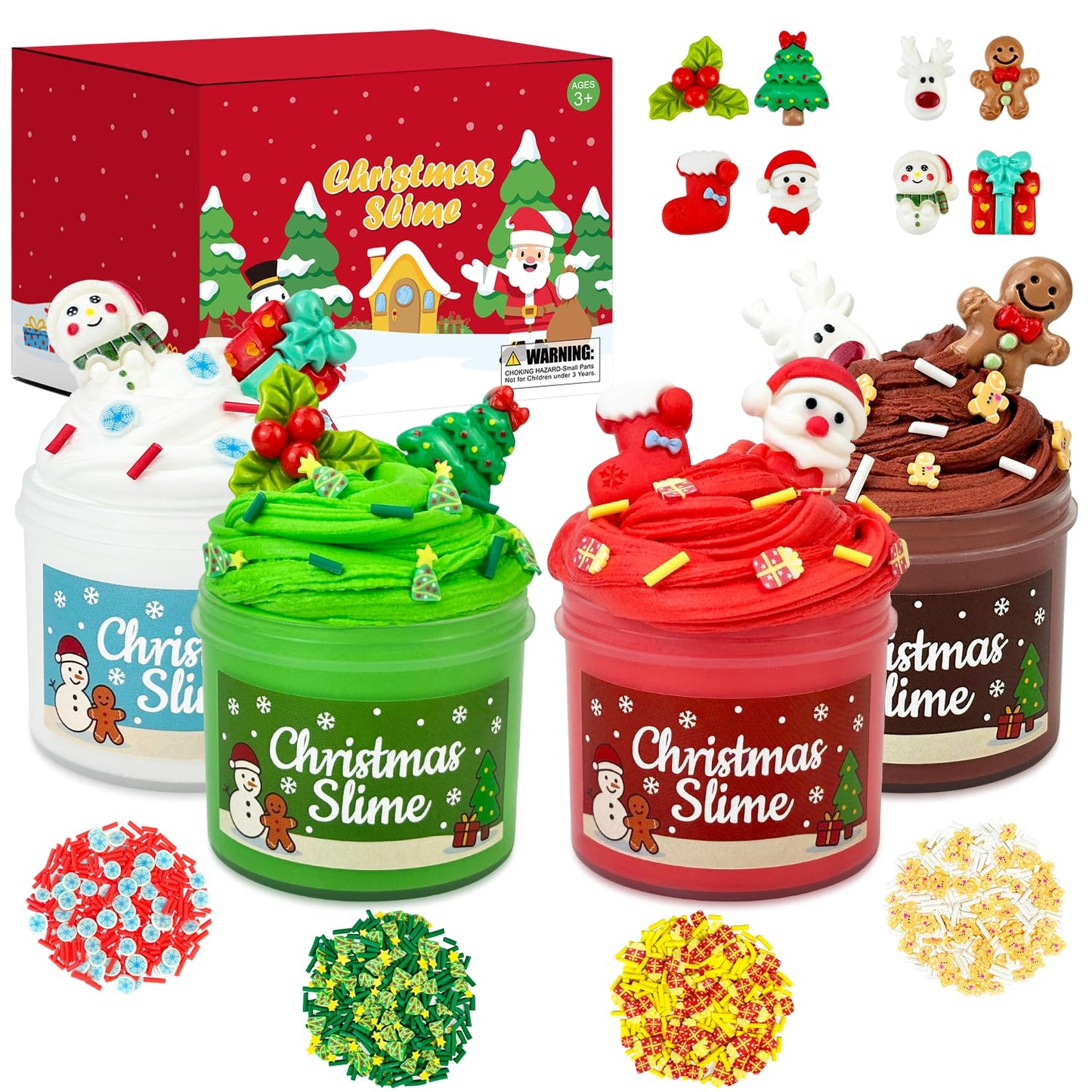 Wondrus Christmas Slime Kit 12-Pack – Holiday Party Favors & Gifts for Kids