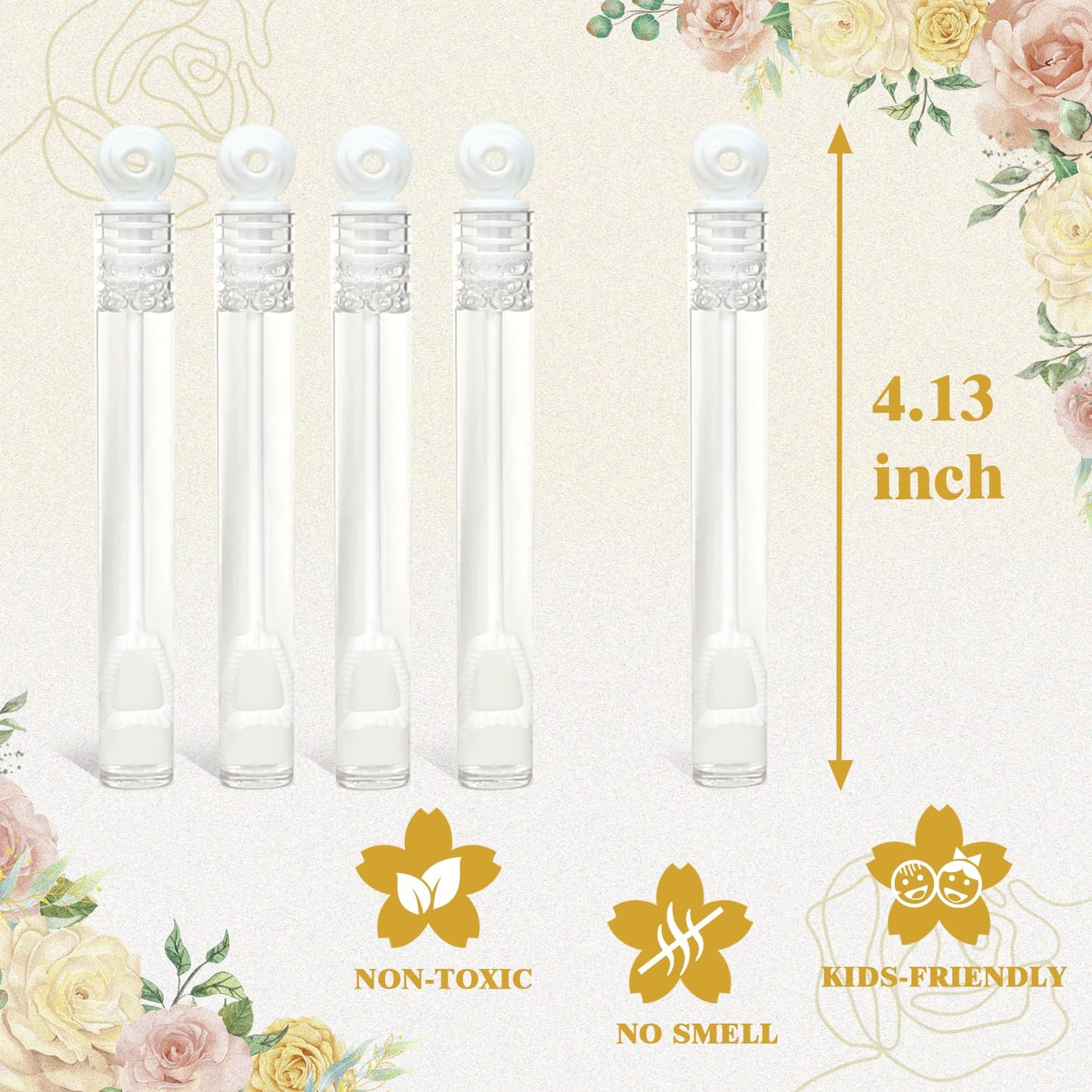 Wondrus 200-Count Bulk Wedding Bubble Favors – Mini Bubble Wands