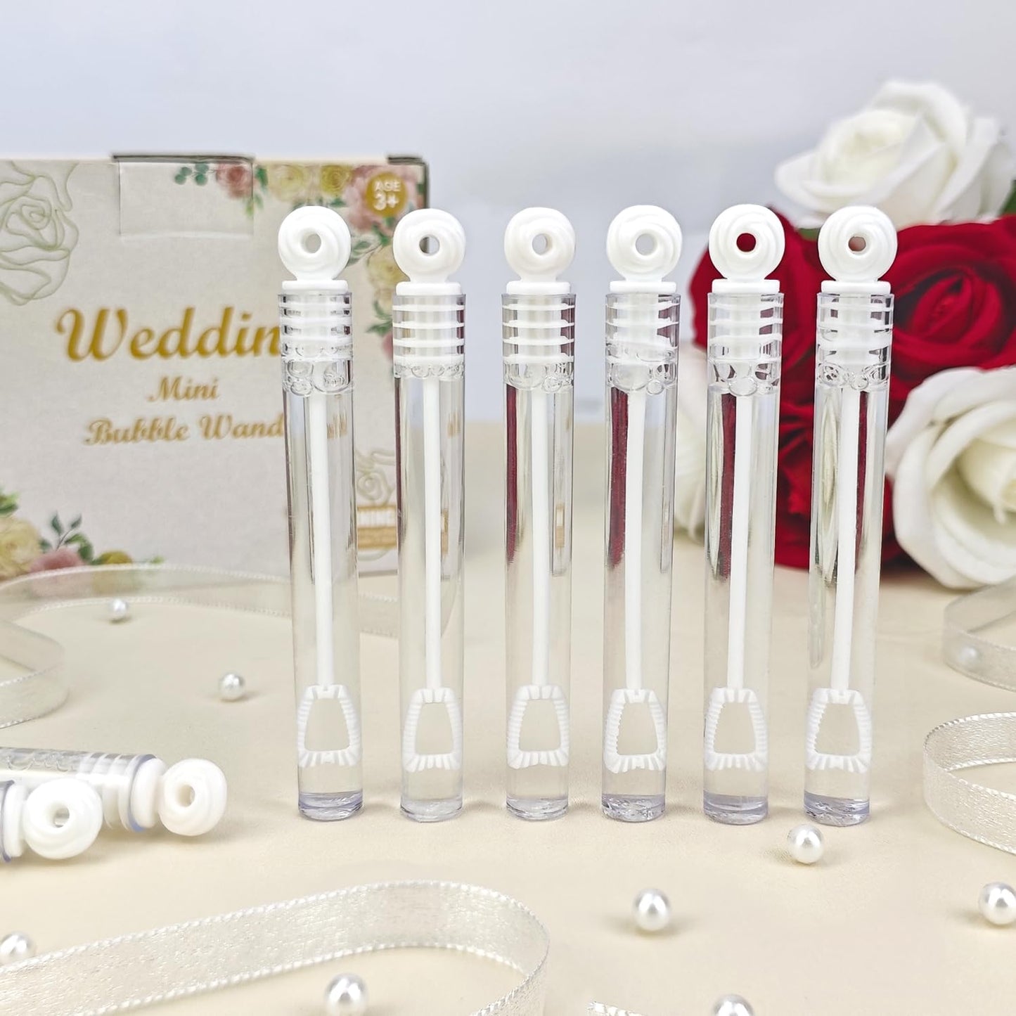 Wondrus 300 Count Mini Wedding Bubbles – Bulk Bubble Wands for Kids & Guests