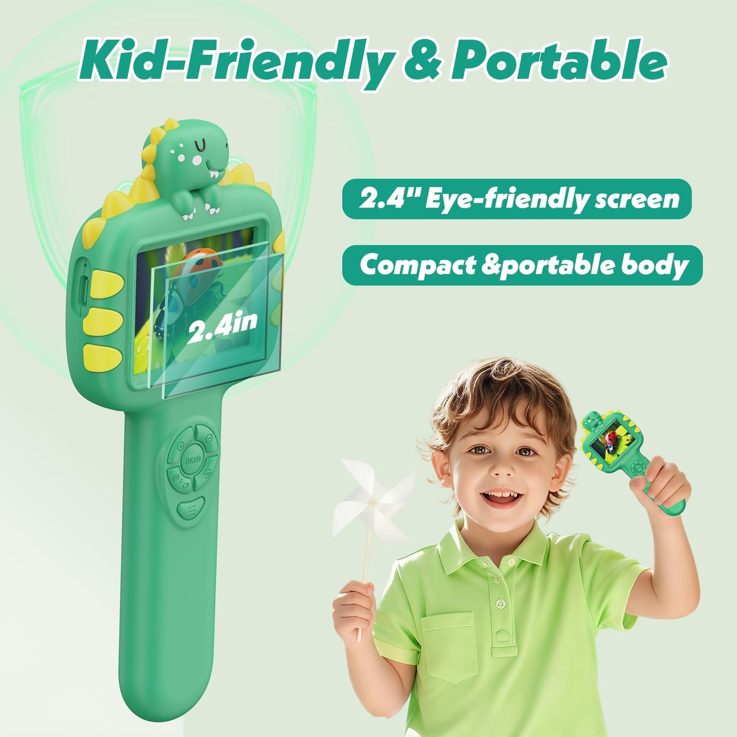 Wonovate Kids Microscope – 2-in-1 Pocket Digital STEM Toy