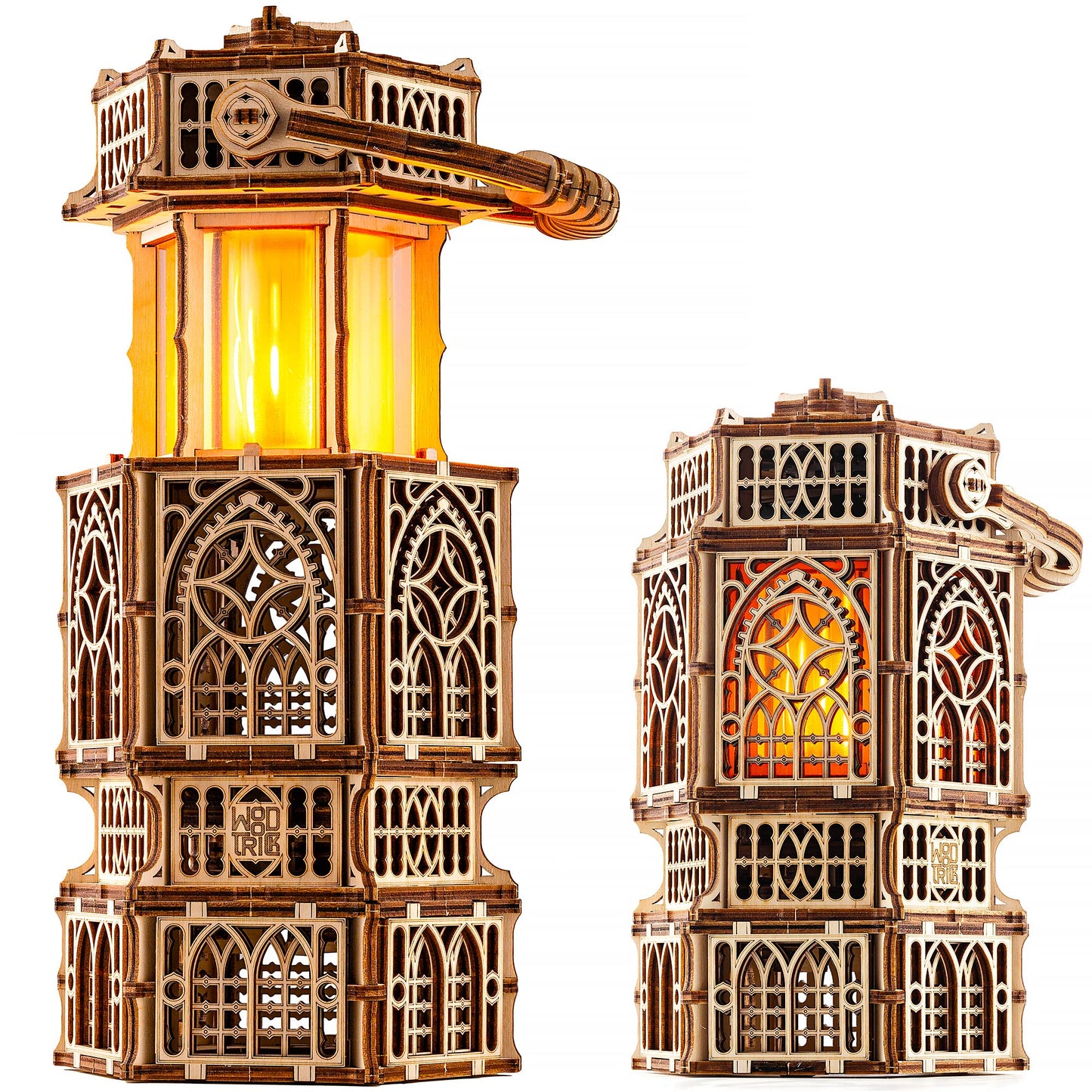 Wood Trick Antique Lantern 3D Puzzle for Adults – 2-Mode LED Lighting