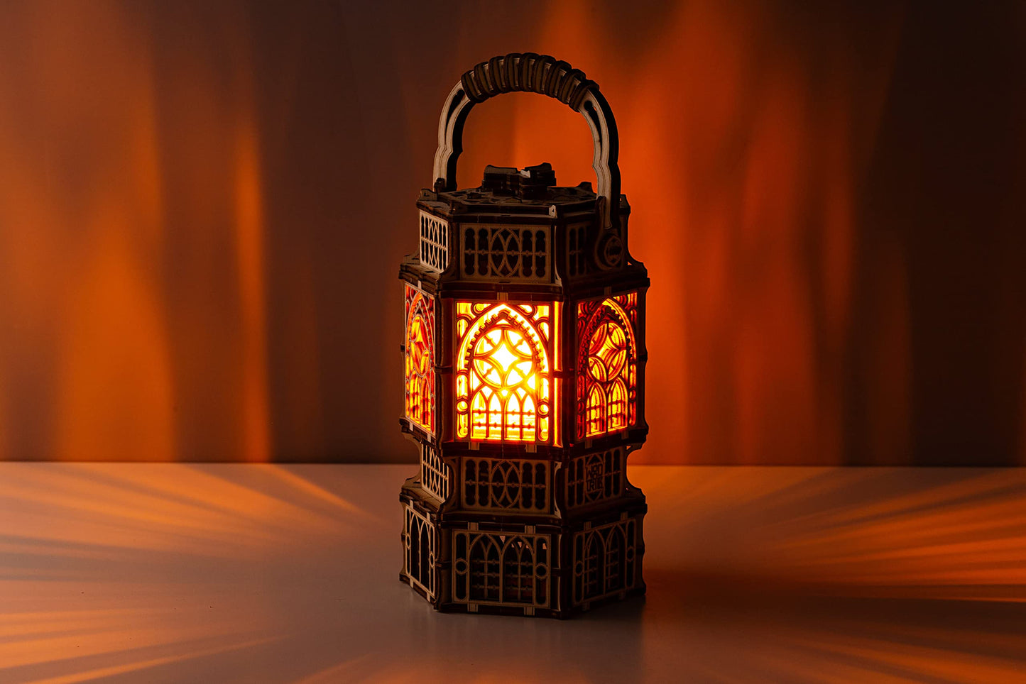 Wood Trick Antique Lantern 3D Puzzle for Adults – 2-Mode LED Lighting