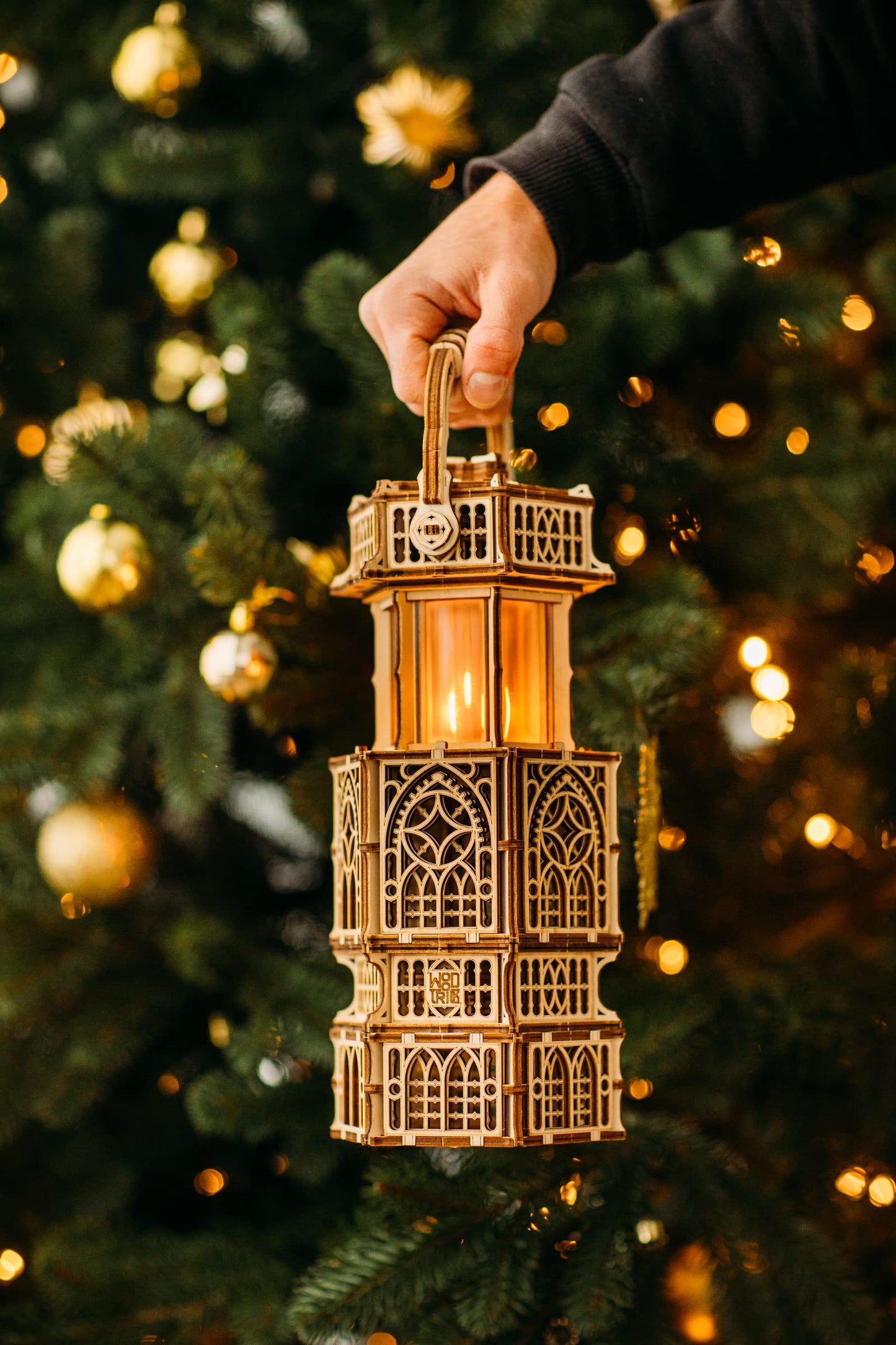 Wood Trick Antique Lantern 3D Puzzle for Adults – 2-Mode LED Lighting