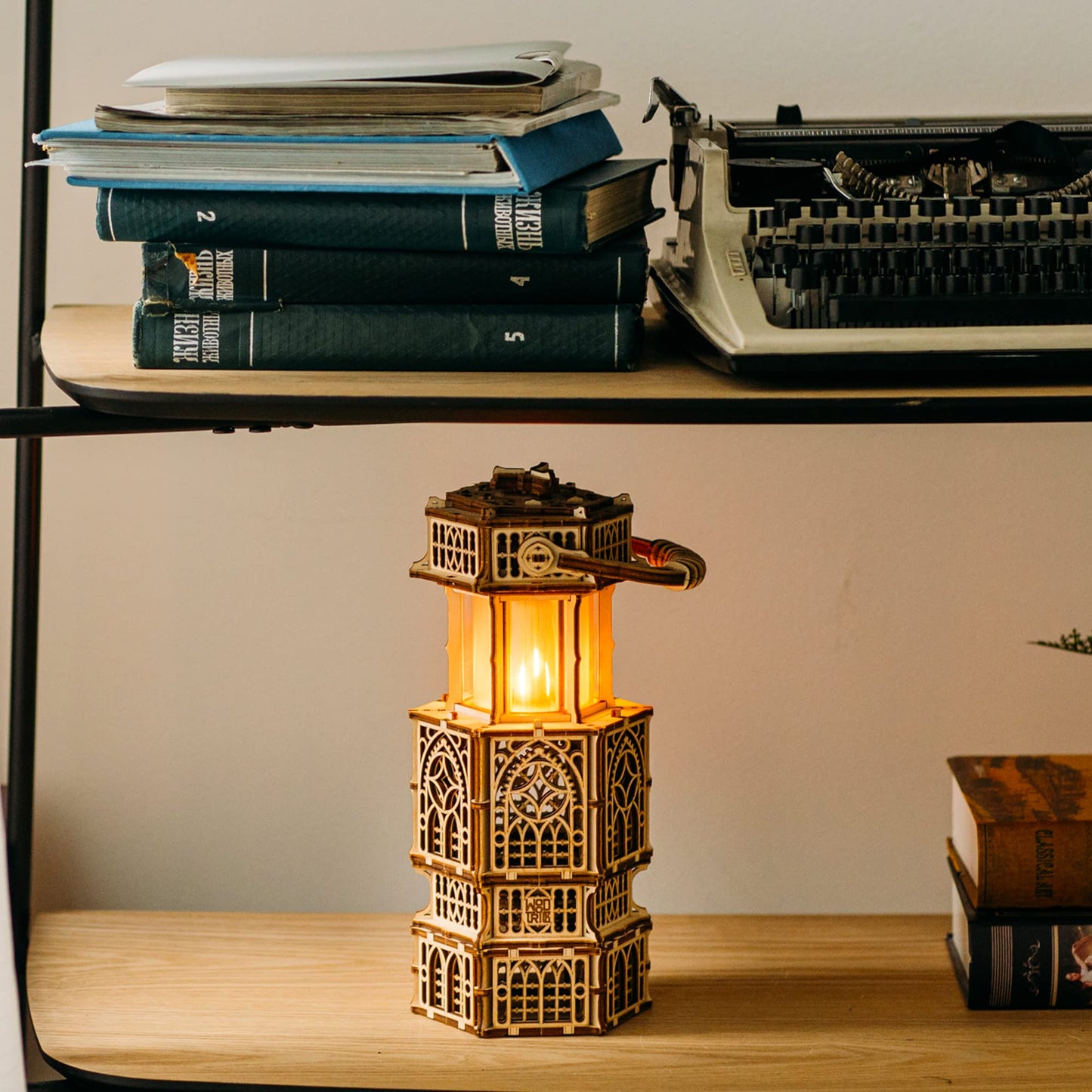 Wood Trick Antique Lantern 3D Puzzle for Adults – 2-Mode LED Lighting