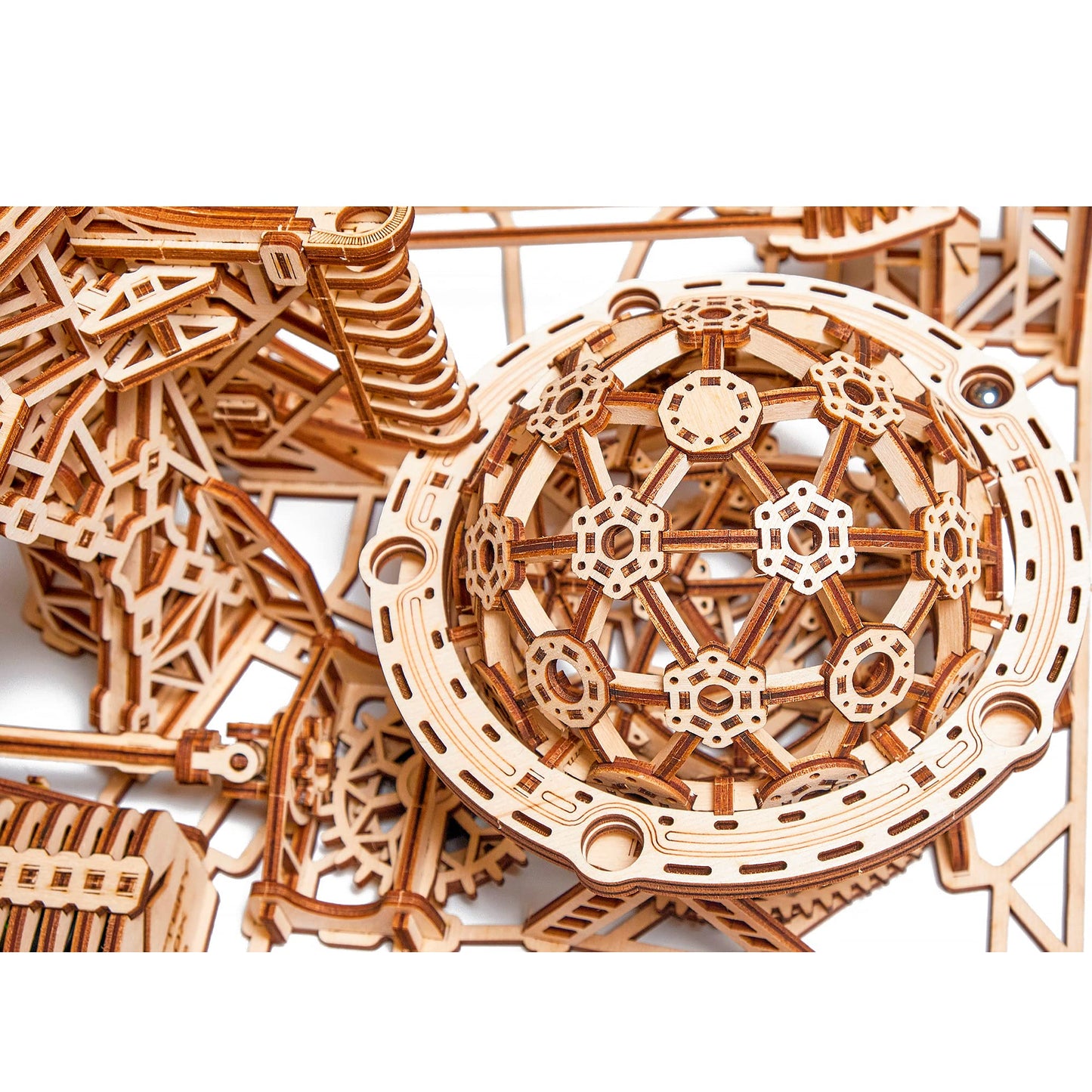 Wood Trick Wooden Marble Run Electric Motorized – 3D Wood Puzzle for Adults | 15x14 in