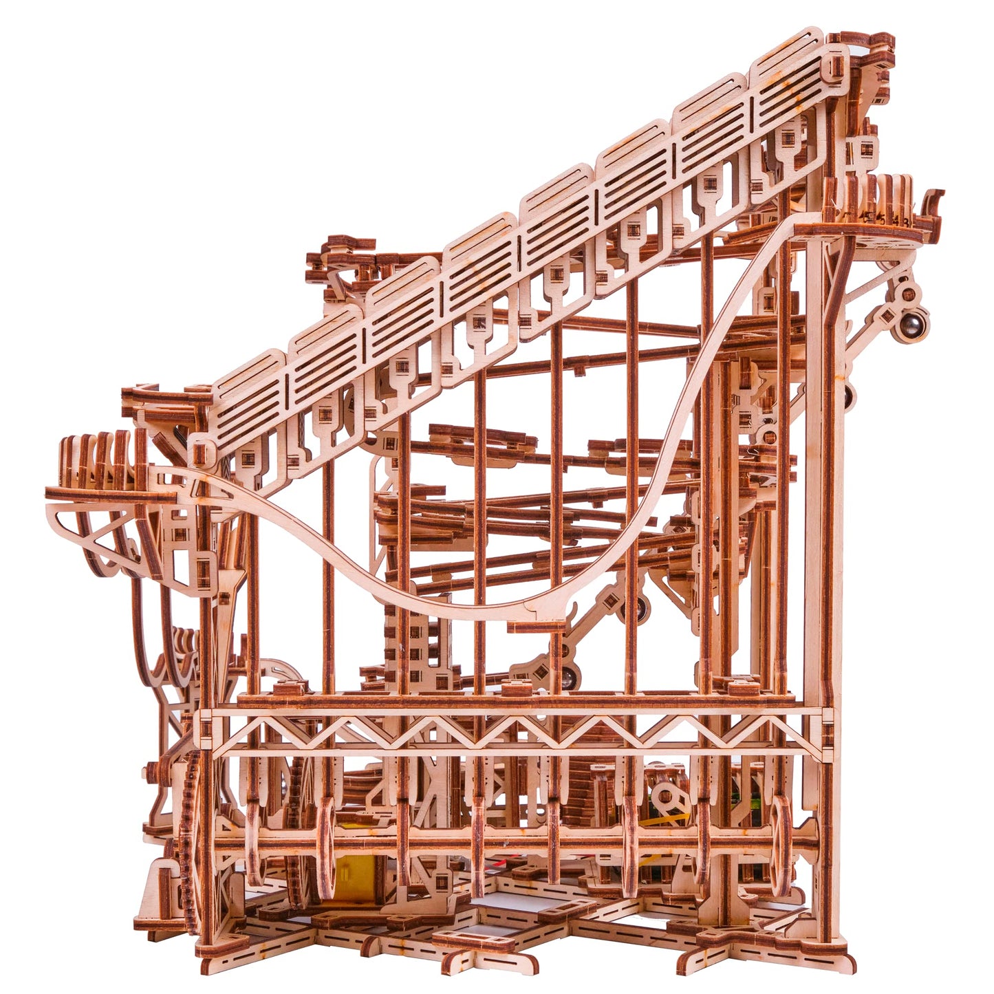 Wood Trick Wooden Marble Run Spiral - Electric Motorized 3D Puzzle for Adults