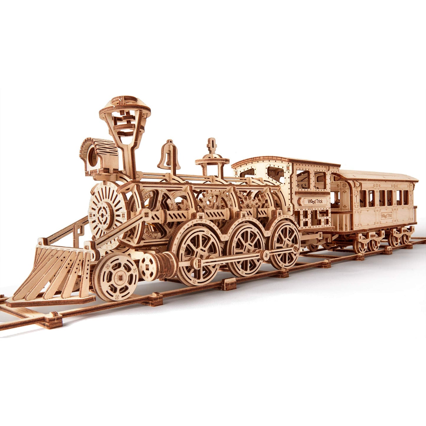 Wood Trick Wooden Train Set with Railway – 34x7″ | 3D Puzzle for Adults