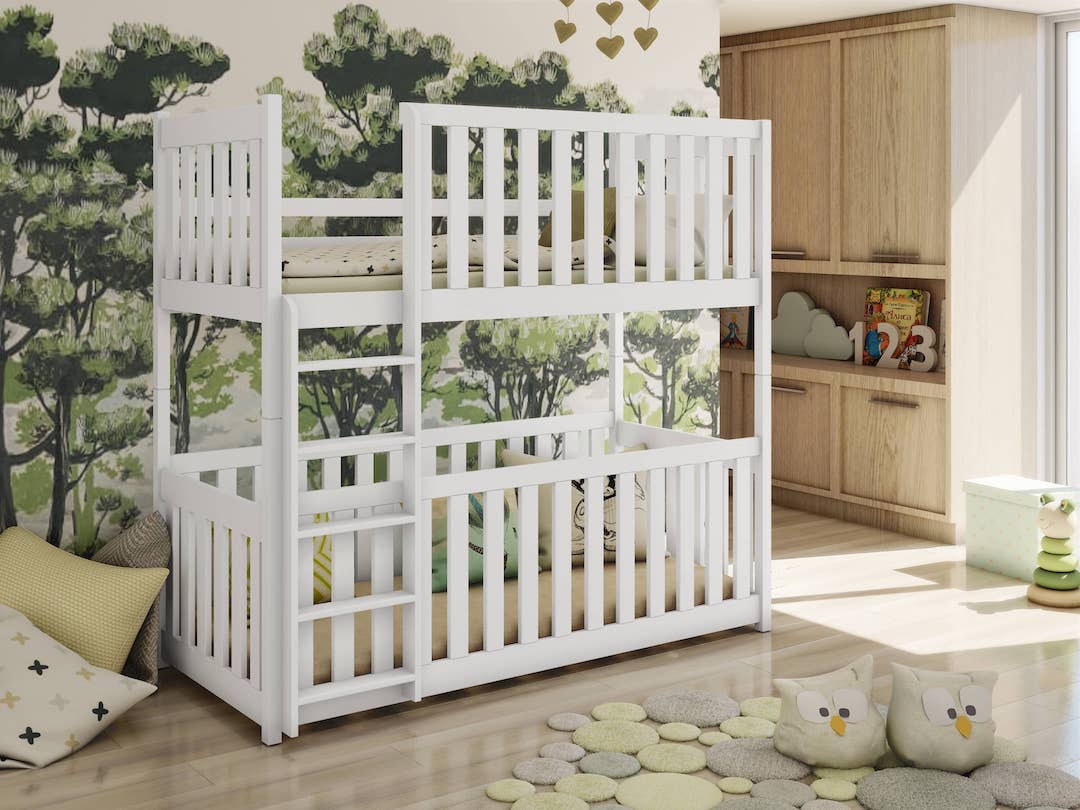 Konrad (60x120cm) Solid Pine Bunk Bed with Integrated Cot