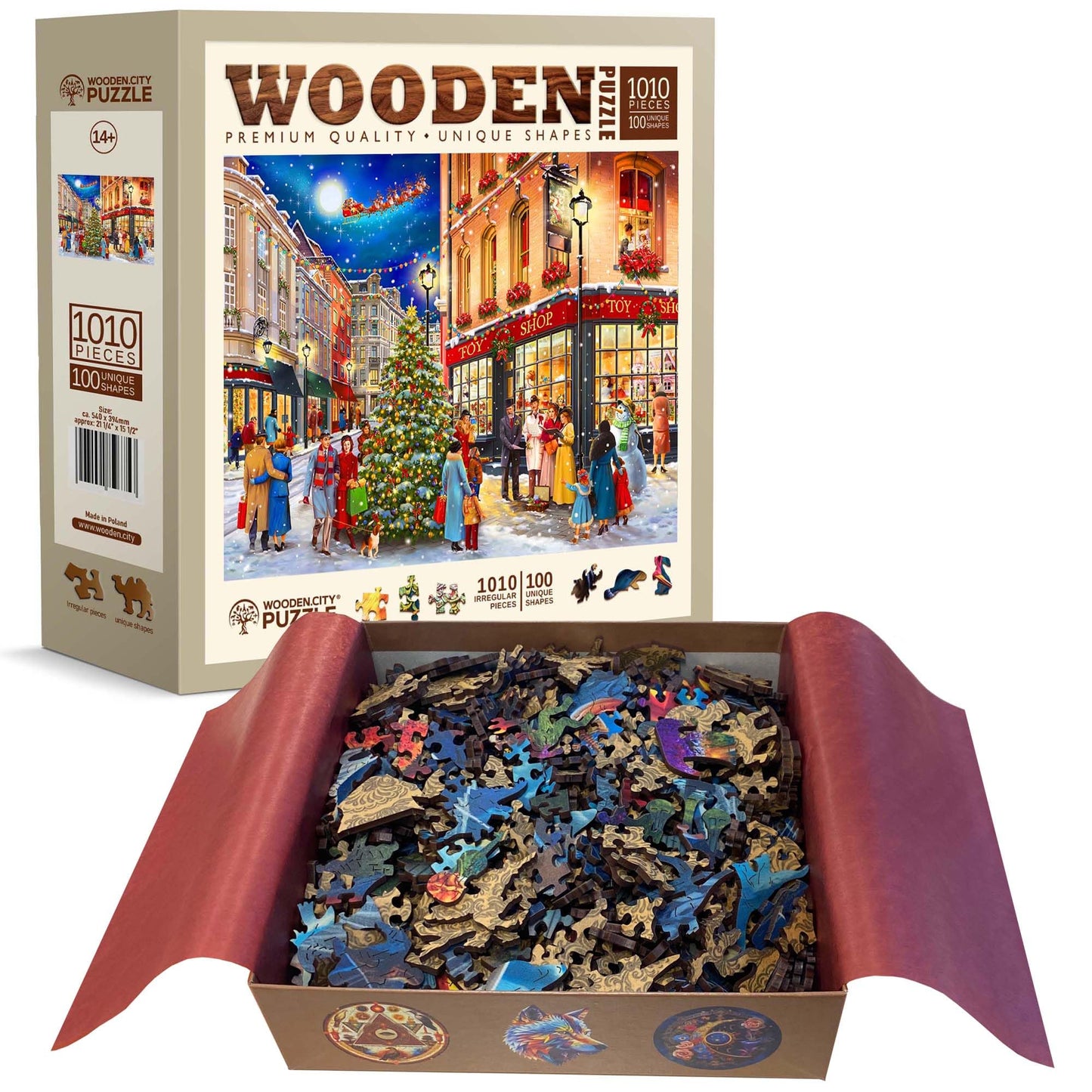 WOODEN.CITY 1000-Piece Christmas Evening Puzzle – Advanced Winter Jigsaw for Adults