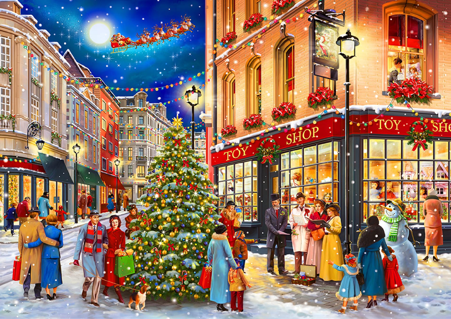 WOODEN.CITY 1000-Piece Christmas Evening Puzzle – Advanced Winter Jigsaw for Adults
