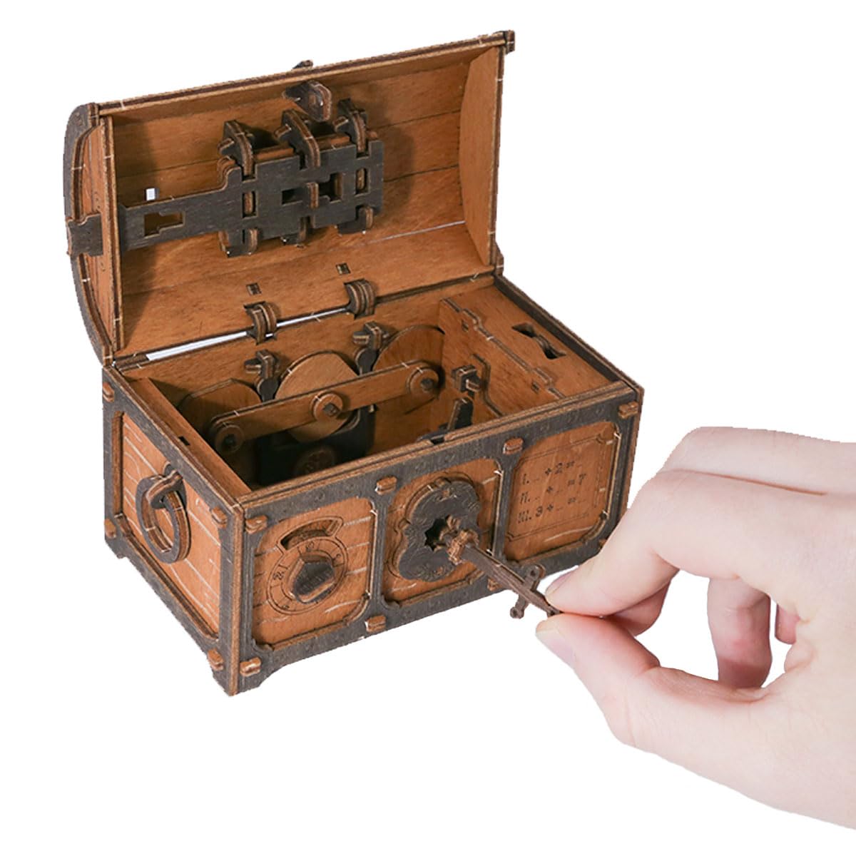 WOODEN.CITY Treasure Chest Puzzle Box for Adults – 3D Puzzle, Secret Opening, 165 Pieces