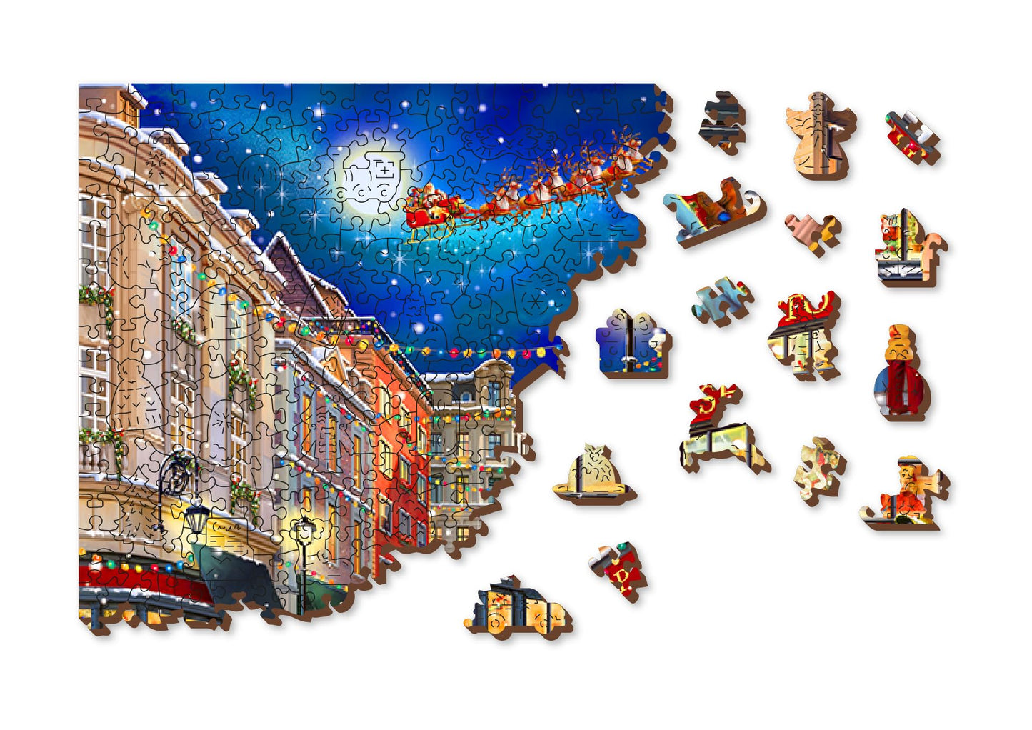WOODEN.CITY 1000-Piece Christmas Evening Puzzle – Advanced Winter Jigsaw for Adults