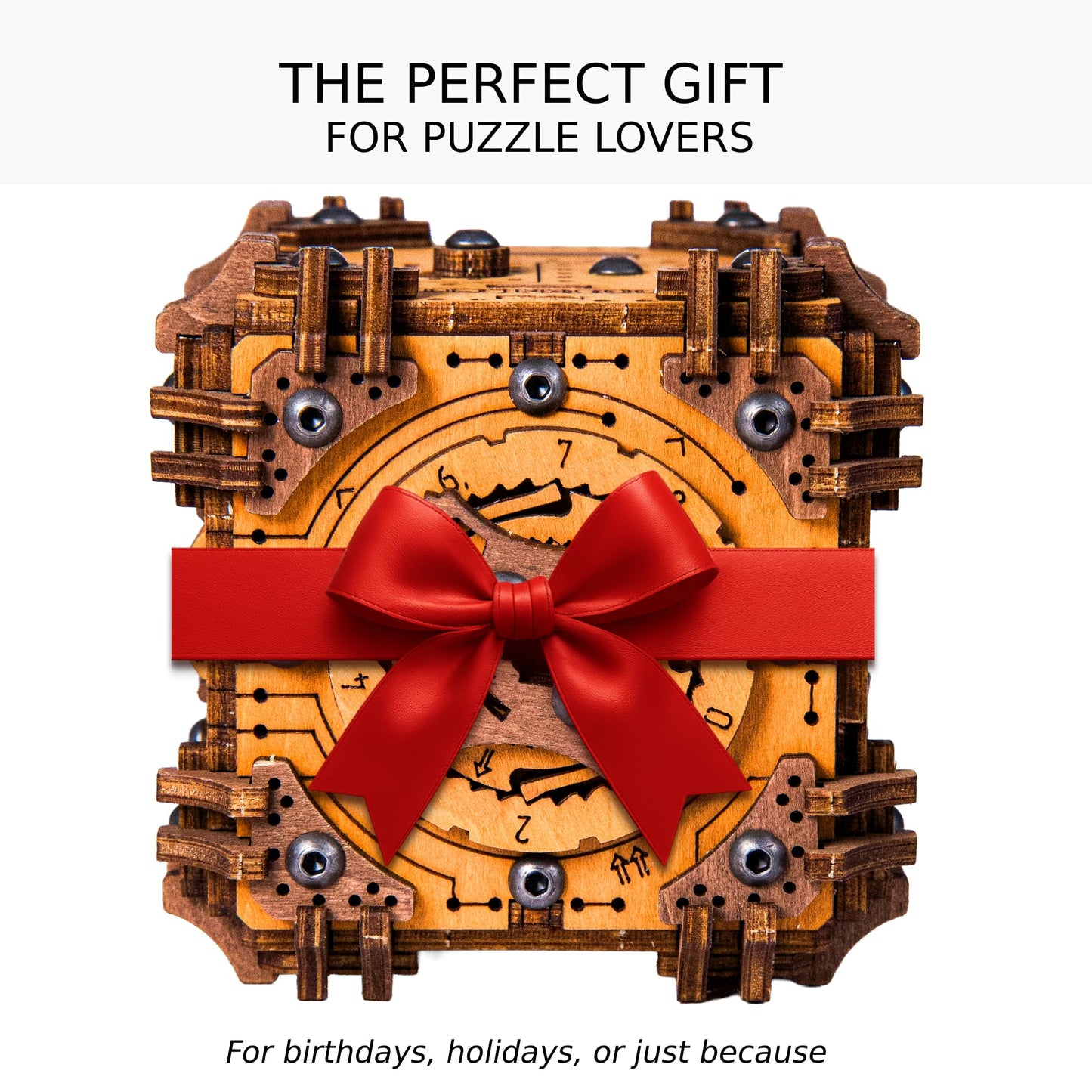 WOODEN.CITY Tesseract's Secret: 3D Wooden Puzzle Box for Adults