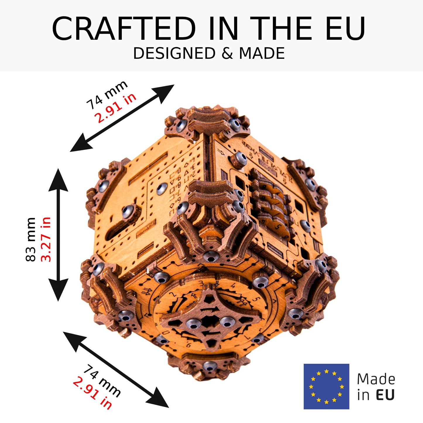 WOODEN.CITY Tesseract's Secret: 3D Wooden Puzzle Box for Adults