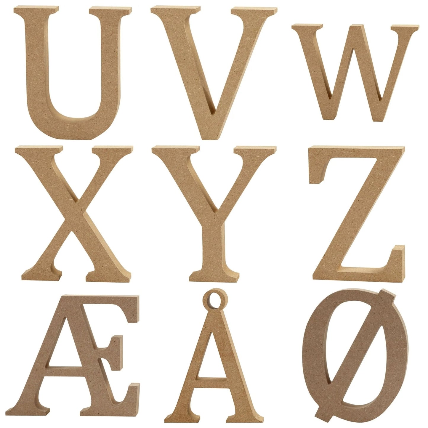 Wooden Letters 8cm MDF Capital Letters Numbers & Symbols for Crafts Free Standing