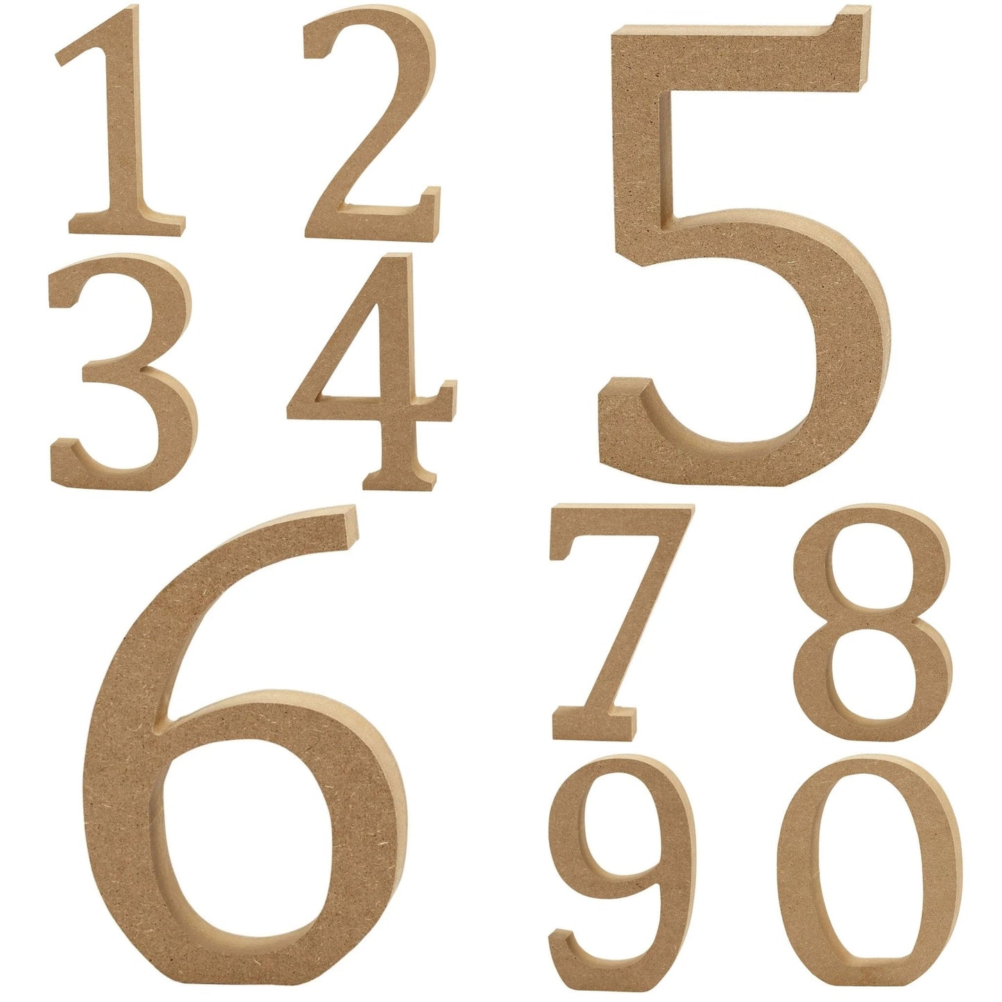 Wooden Letters 8cm MDF Capital Letters Numbers & Symbols for Crafts Free Standing
