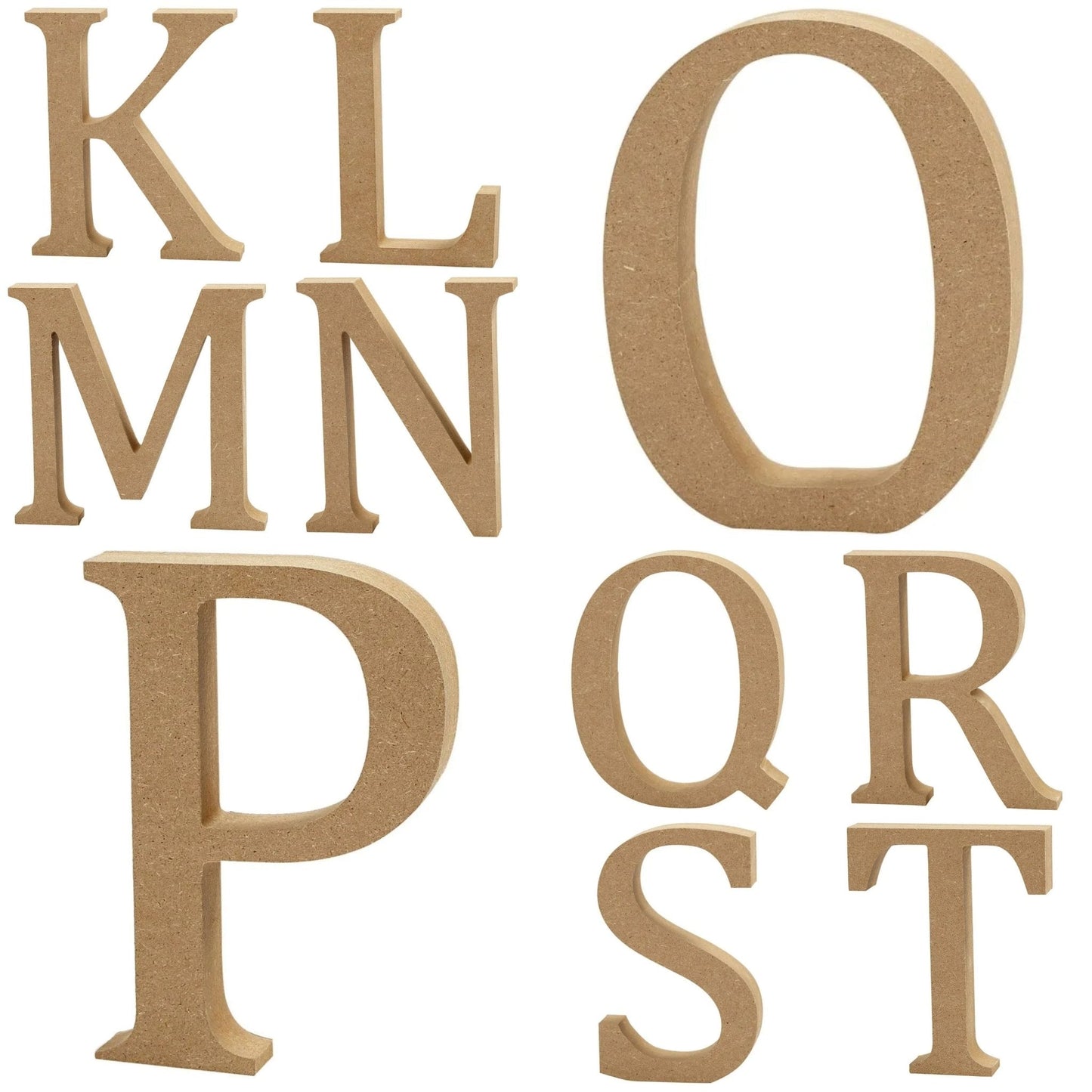 Wooden Letters Large 13cm MDF Capital Numbers & Symbols for Crafts Free Standing