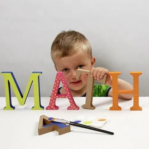 Wooden Letters Large 13cm MDF Capital Numbers & Symbols for Crafts Free Standing