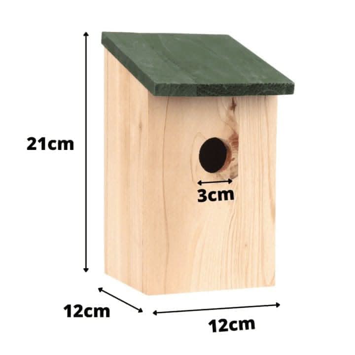 2 Pack Wooden Bird Nesting Boxes for Small Garden Birds