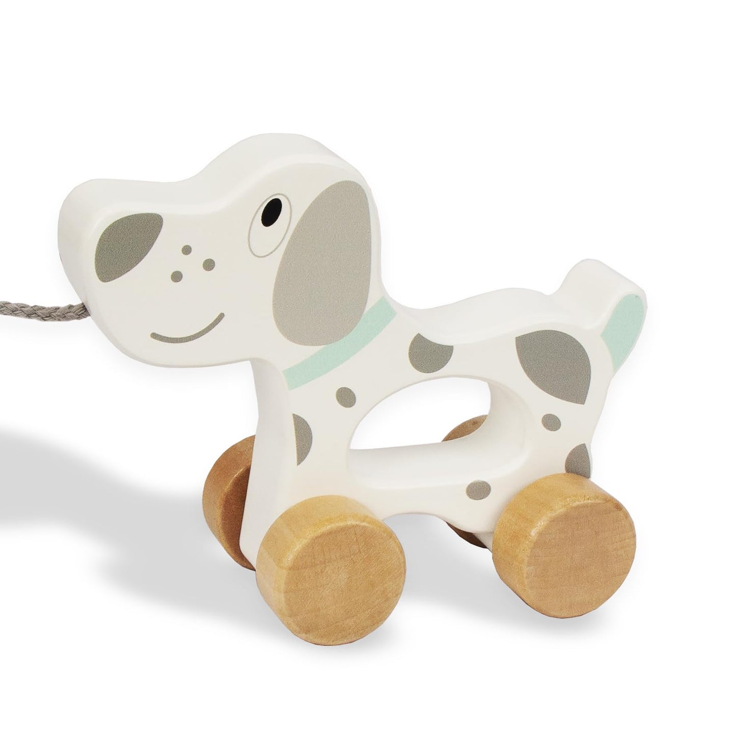 WoodenEdu Dog Pull Toy – Wooden Baby Toy for Crawling, Walking & Toddler Play