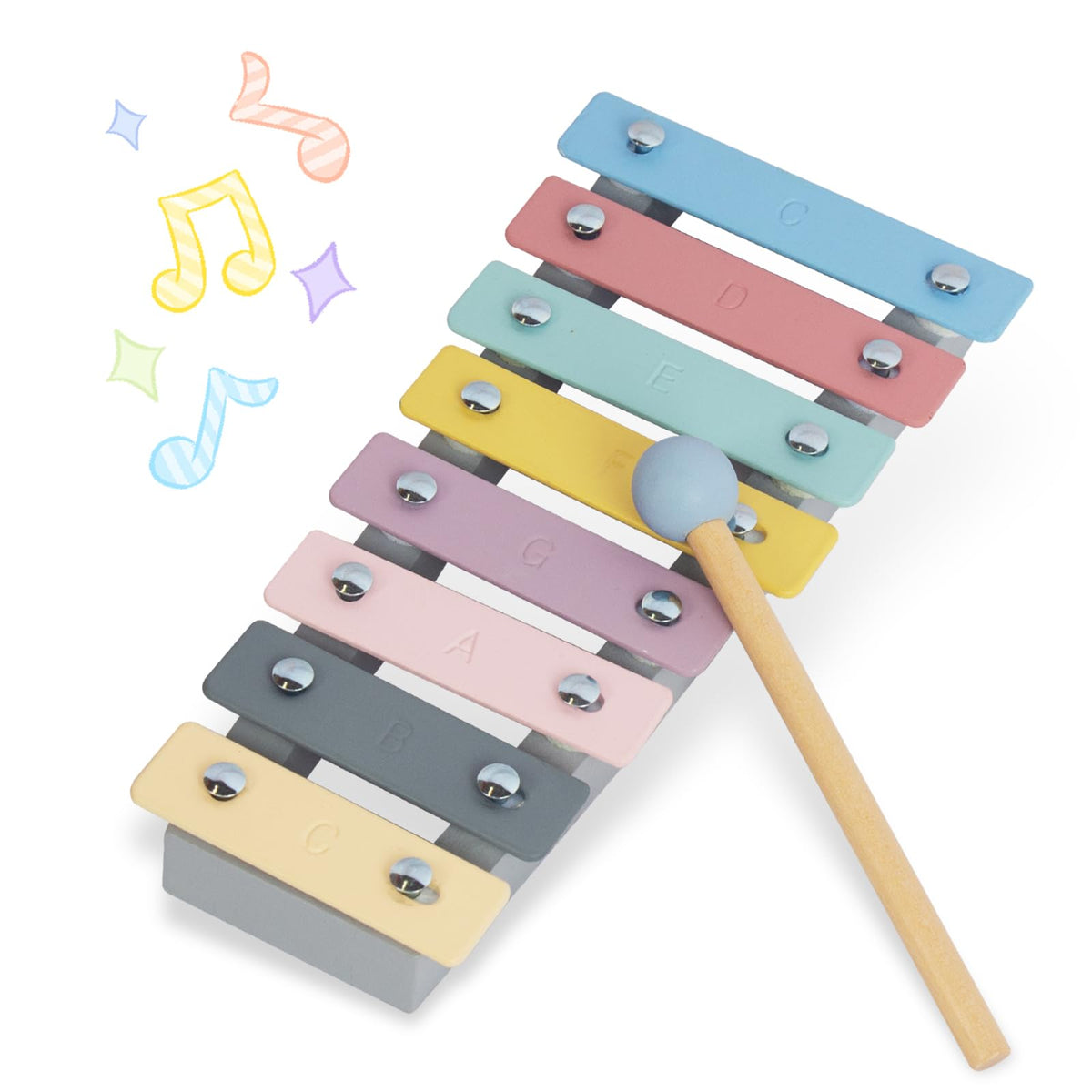 WoodenEdu Kids Xylophone: Safe, Educational Musical Toy for Toddlers